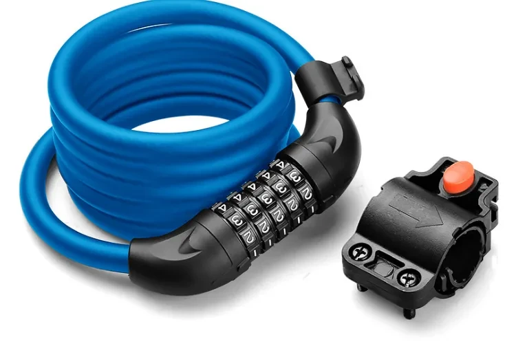 Велозамок JinJian-509, кодовый замок со стальным тросом, 12 мм/1500 мм Велозамок JinJian-509, кодовый замок со стальным тросом, 12 мм/1500 мм