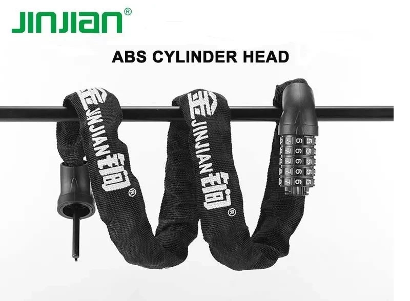 Замок JinJian 601 цепной с ключом. Звено 6 мм Замок JinJian 601 цепной с ключом. Звено 6 мм