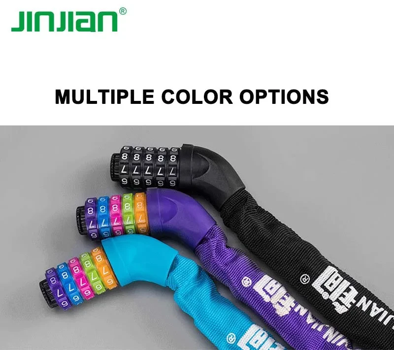 Замок JinJian 601 цепной с ключом. Звено 6 мм Замок JinJian 601 цепной с ключом. Звено 6 мм