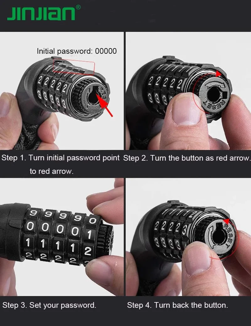 Замок JinJian 601 цепной с ключом. Звено 6 мм Замок JinJian 601 цепной с ключом. Звено 6 мм