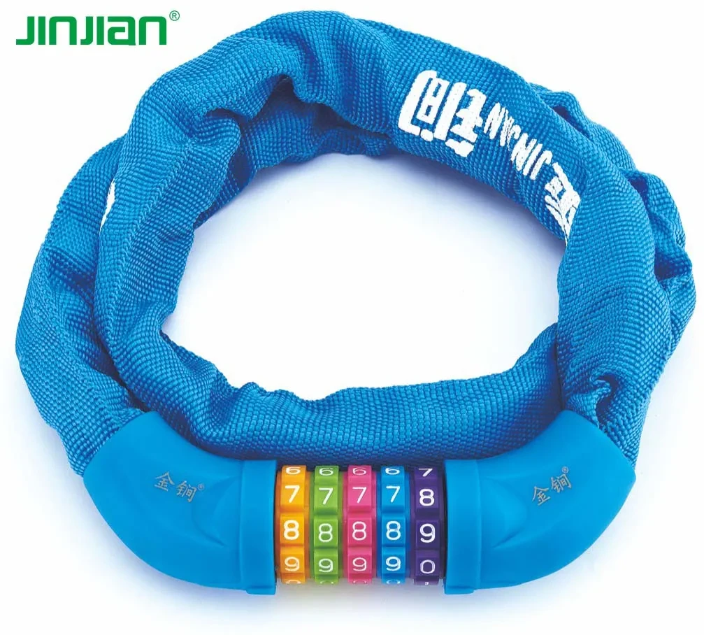 Замок JinJian 601 цепной с ключом. Звено 6 мм Замок JinJian 601 цепной с ключом. Звено 6 мм