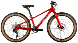Велосипед Сокол, рама и вилка из карбонового волокна, 24 дюйма, Красный/Белый