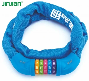 Замок JinJian 601 цепной с ключом. Звено 6 мм